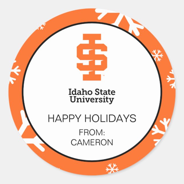 Idaho State University Official Logo Design Classic Round Sticker (Front)