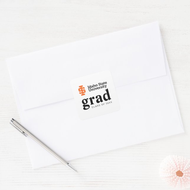 Idaho State University Official Logo Design Square Sticker (Envelope)