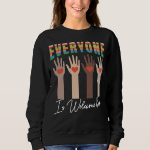 Idaho teacher, fist hand support, everyone is welc sweatshirt