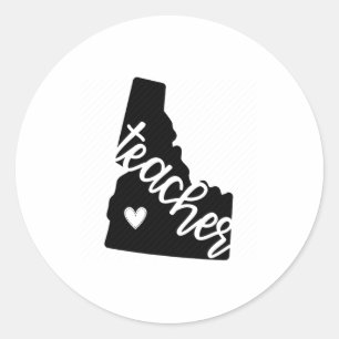 Idaho Teacher State Pride For Educators  Classic Round Sticker