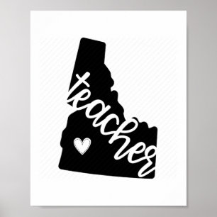 Idaho Teacher State Pride For Educators Poster