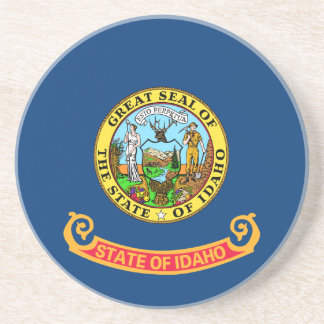 Idaho the Gem State Flag by Emma Edwards Green Coa Coaster