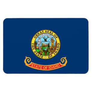 Idaho the Gem State Flag by Emma Edwards Green Magnet