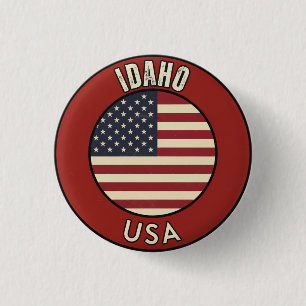Idaho United States 1 Inch Round Button