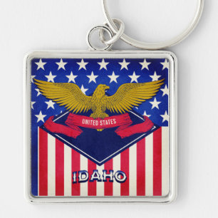 Idaho USA Flag  Keychain
