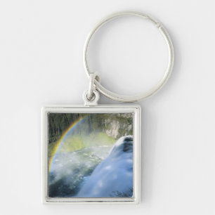 Idaho. USA. Rainbow in spray above Upper Mesa Keychain