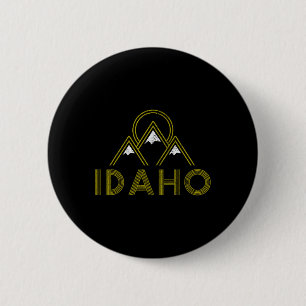 Idaho Vintage Retro Mountains Hiking Souvenir Gift 2 Inch Round Button
