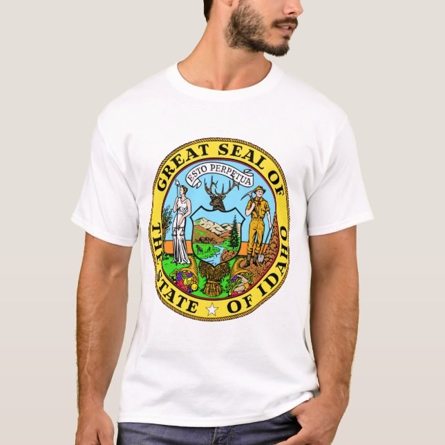 idaho vintage state seal T-Shirt (Front)