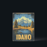 Idaho vintage travel poster postcard<br><div class="desc">Idaho vintage travel poster illustration,  United States of America.</div>