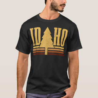 Idaho Vintage Tree State Pride Camping Hiking T-Shirt