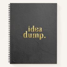 Idea Dump Carnet noir et or pour les créatifs
