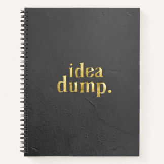 Idea Dump Carnet noir et or pour les créatifs