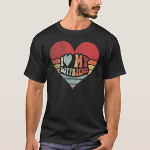 Idea Retro I Love My Boyfriend BF Valentine's Day  T-Shirt