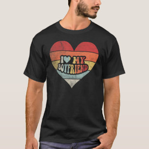 Idea Retro I Love My Boyfriend BF Valentine's Day T-Shirt
