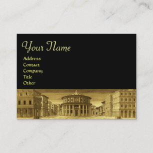 IDEAL CITY Architecture Black Gold Yellow Pearl Business Card