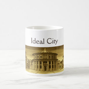 IDEAL CITY/RENAISSANCE ARCHITECTURE,ARCHITECT GOLD COFFEE MUG
