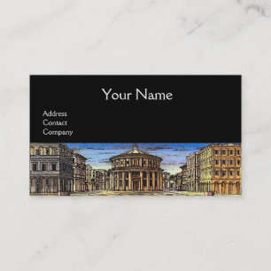 IDEAL CITY, Renaissance Architecture, Black Business Card