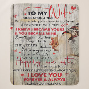Ideal Decoration   To My Wife Letter   To My Wife Sherpa Blanket