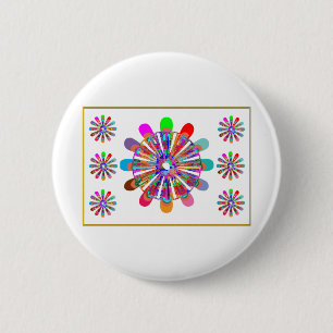 IDEAL GIFT: LUCKY7 SevenSTAR Chakra Collection 2 Inch Round Button