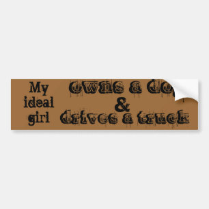 Ideal Girl Bumper Sticker
