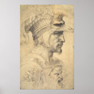 Ideal head of a warrior poster