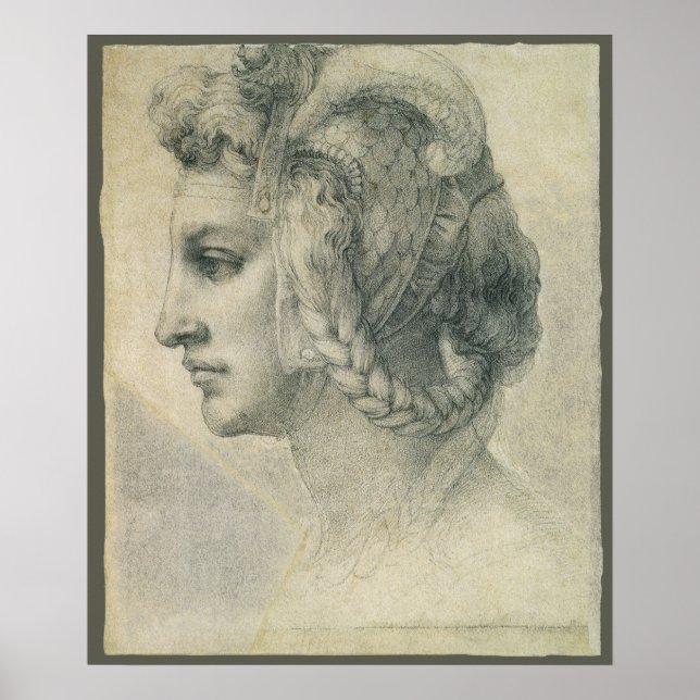 Ideal Head of a Woman by Michelangelo Poster (Front)