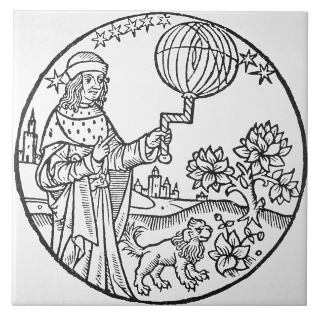 Ideal Portrait of Aristotle (384-322 BC), copy of Tile (Front)