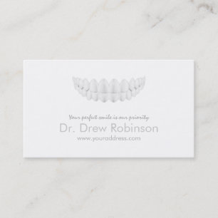 Idéal Smile Blanc Simple Carte dentaire blanche