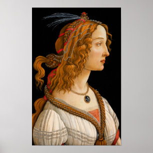 Idealised Portrait of a Lady by Sandro Botticelli Poster