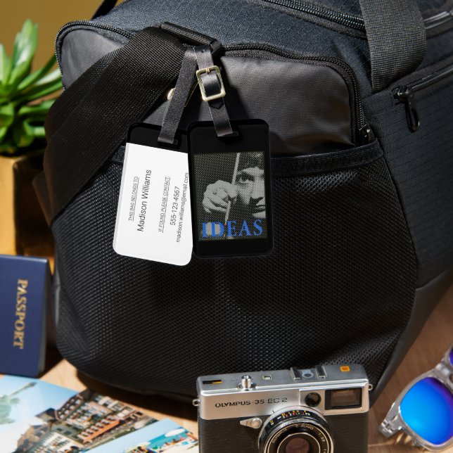 Ideas - 1981 promo graphic luggage tag (Front & Back)