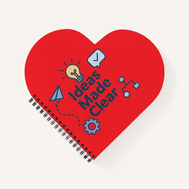 Ideas Made Clear Heart Notebook (Front)