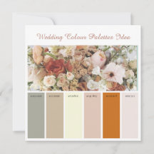 Idée de Cartes de Palettes de Couleurs de Mariage
