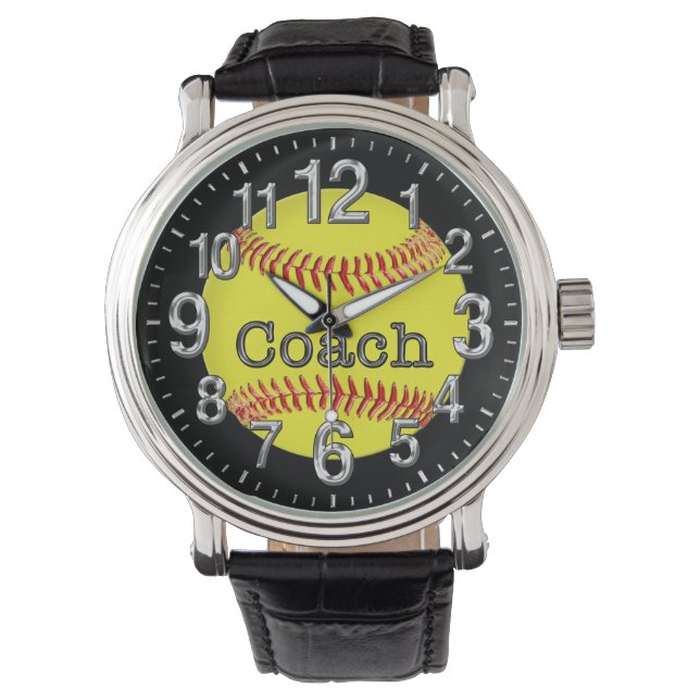 Idées Cadeaux Coach Softball, Montres Softball Coo (devant)