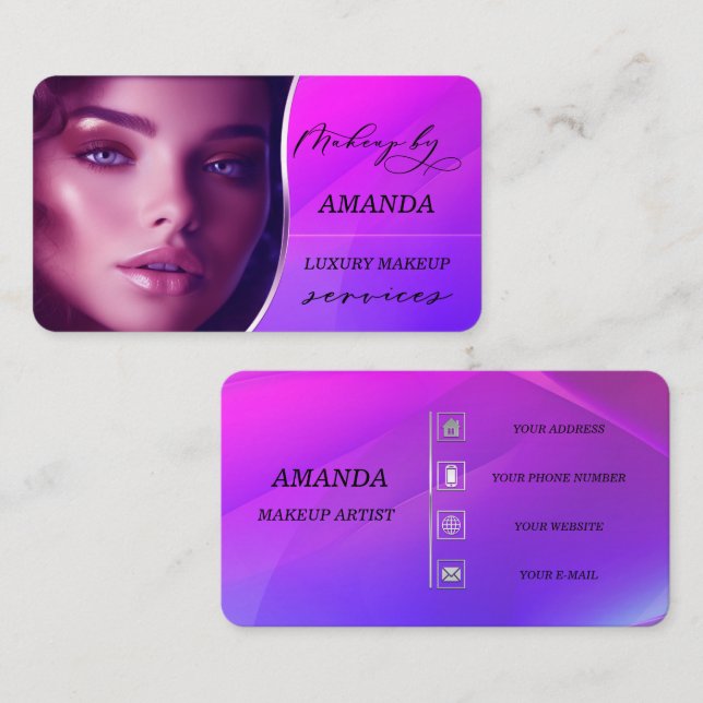 Idées cartes de visite Pour Les Artistes Du Maquil (Devant / Derrière)