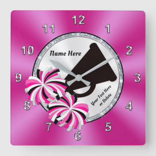 Idées De Chambre Cheerleader, Horloges Mur Rose Ch