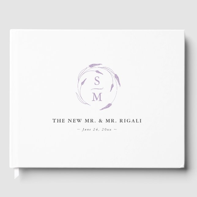 Idées de livre d'hôtes Lavender Mariage (Recto)