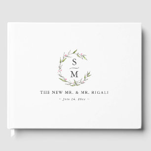 Idées de livre d'hôtes minimaliste de mariage d'hi