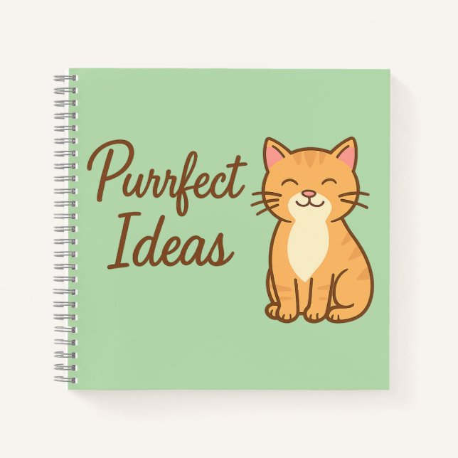 Idées Fines - Couverture de Carnet de chats coloré (Devant)