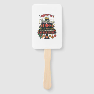 Identify As Christmas Tree Crown Balls Hand Fan