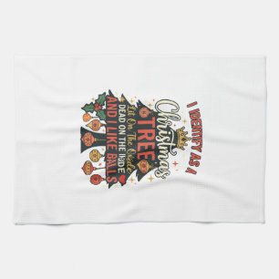 Identify As Christmas Tree Crown Balls Kitchen Towel