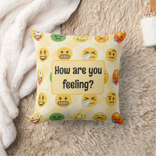 Identifying feelings classroom peace corner  throw pillow