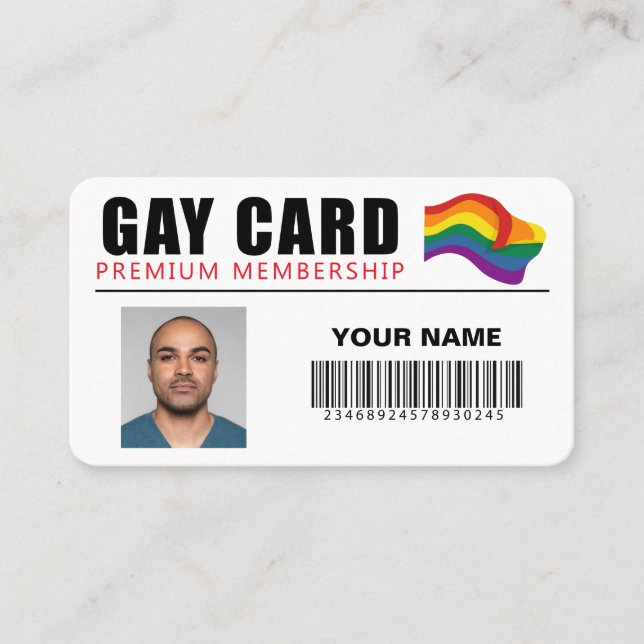 Identité de membre Premium de la carte gay personn (Devant)