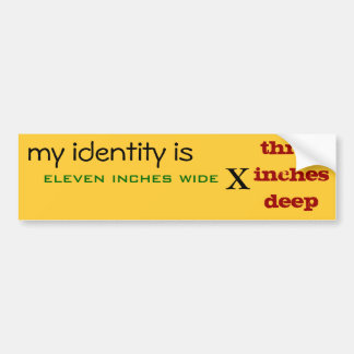 identity bumper sticker