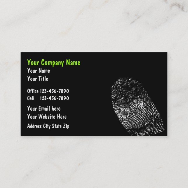 Identity Business Cards (Front)
