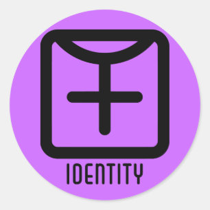 Identity : Female Round Light Sticker