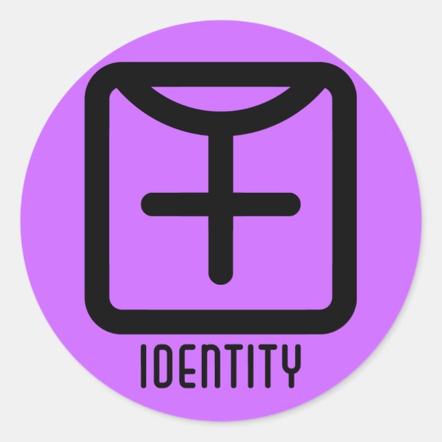 Identity : Female Round Light Sticker (Front)