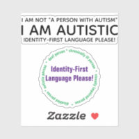 Identity-First Autism Custom-Cut Vinyl Sticker