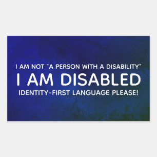 Identity-First Disability Sticker
