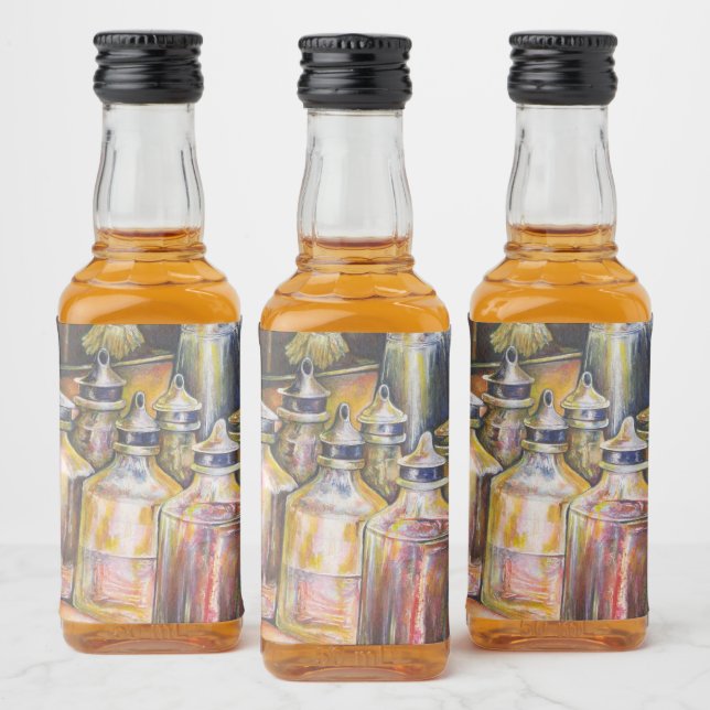 Ideography of Golden Light Liquor Bottle Label (Bottles)