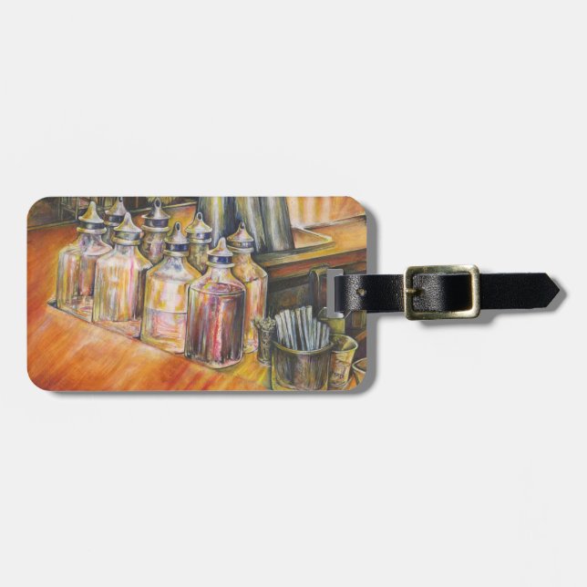 Ideography of Golden Light Luggage Tag (Front Horizontal)